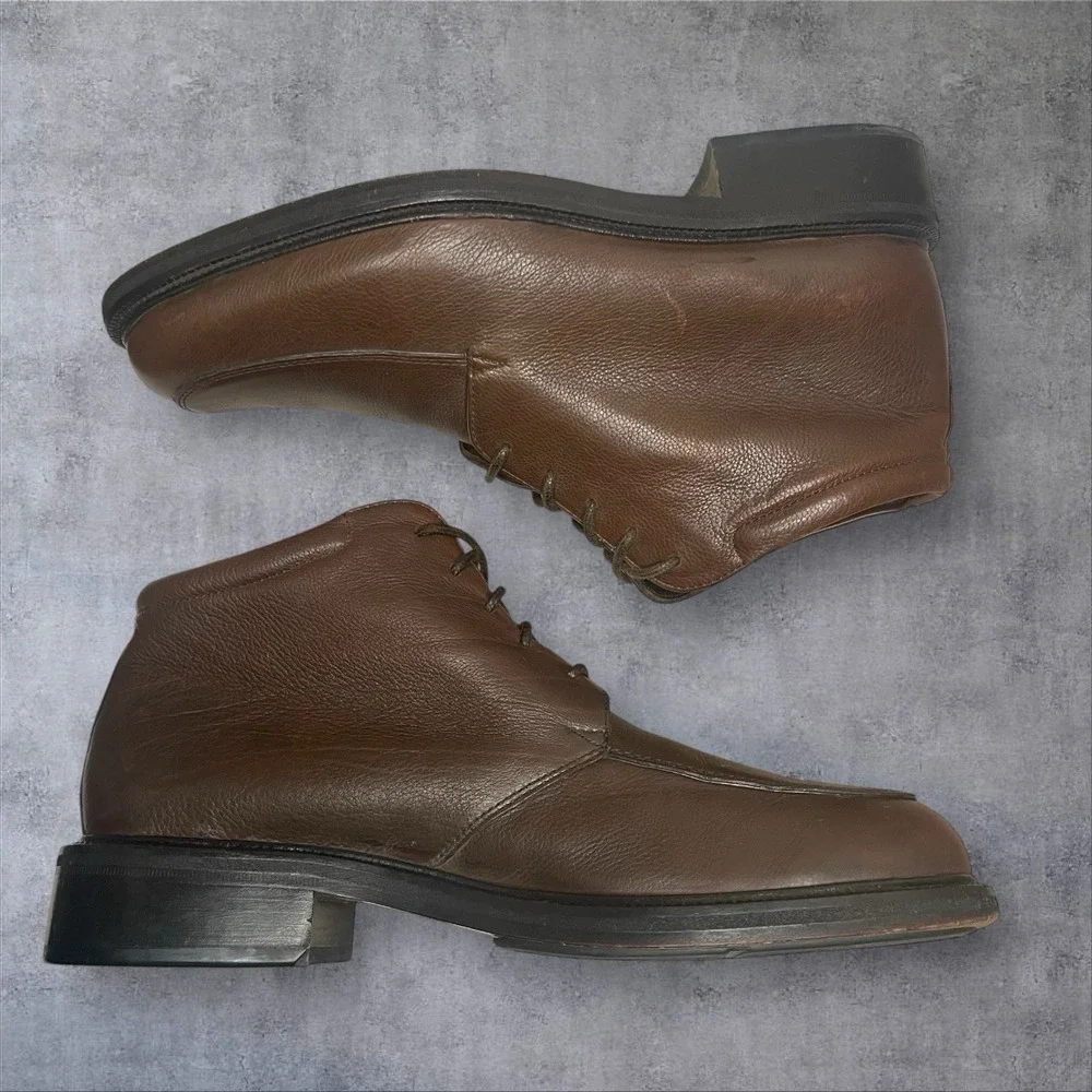 Cole Haan Oxblood Brown Leather Urban City Lace‎ Up Chukka Boots Mens 9.5